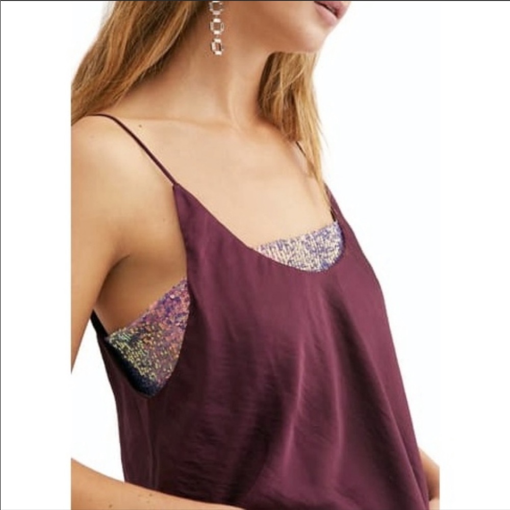 NWT Free People Satin Turn It On Camisole